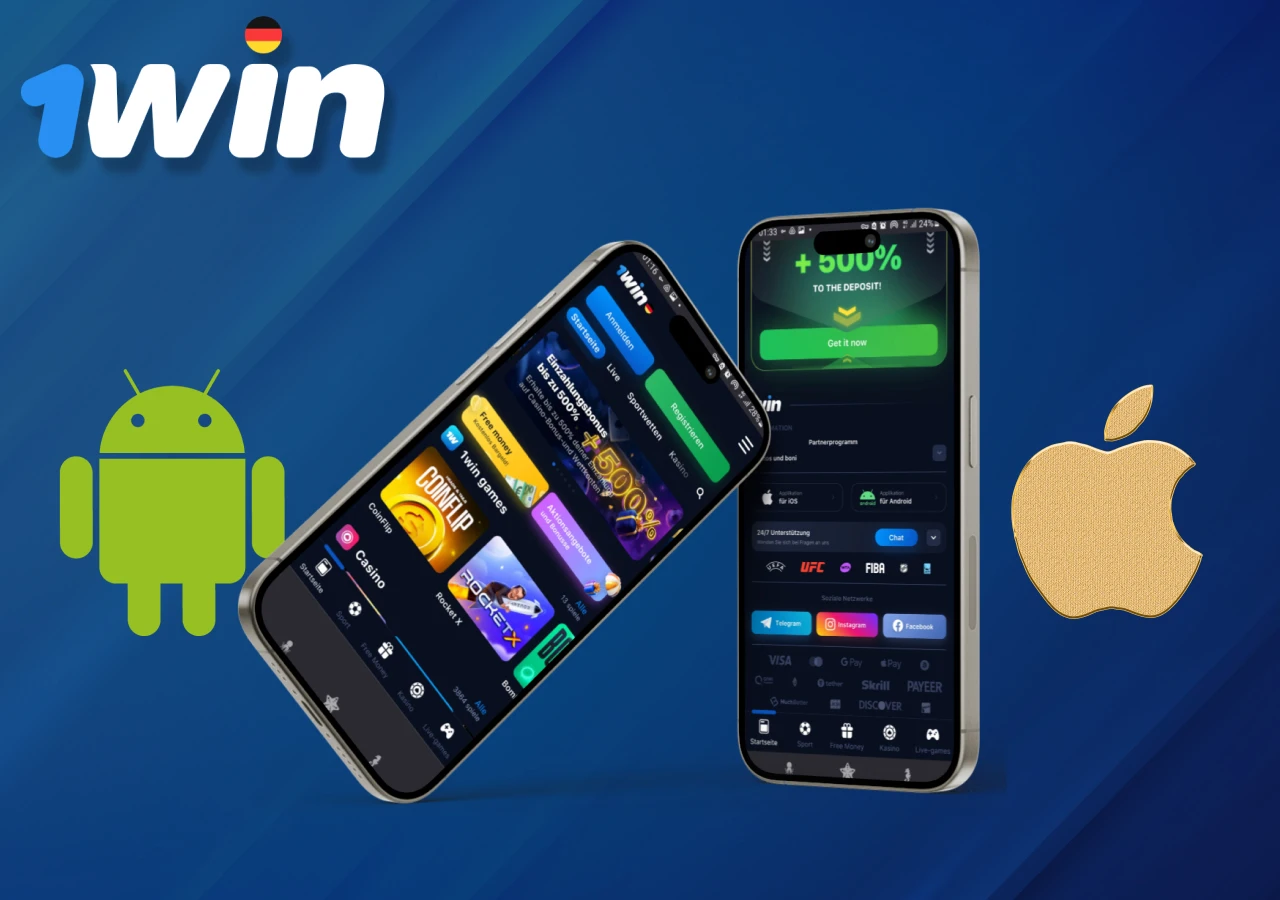 1Win mobile Anwendungen für Android- und iOS-Nutzer