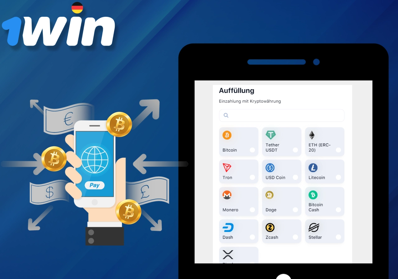 1win Germany Website bietet eine breite Palette von Zahlungssystemen für bequeme Kontoeinzahlungen