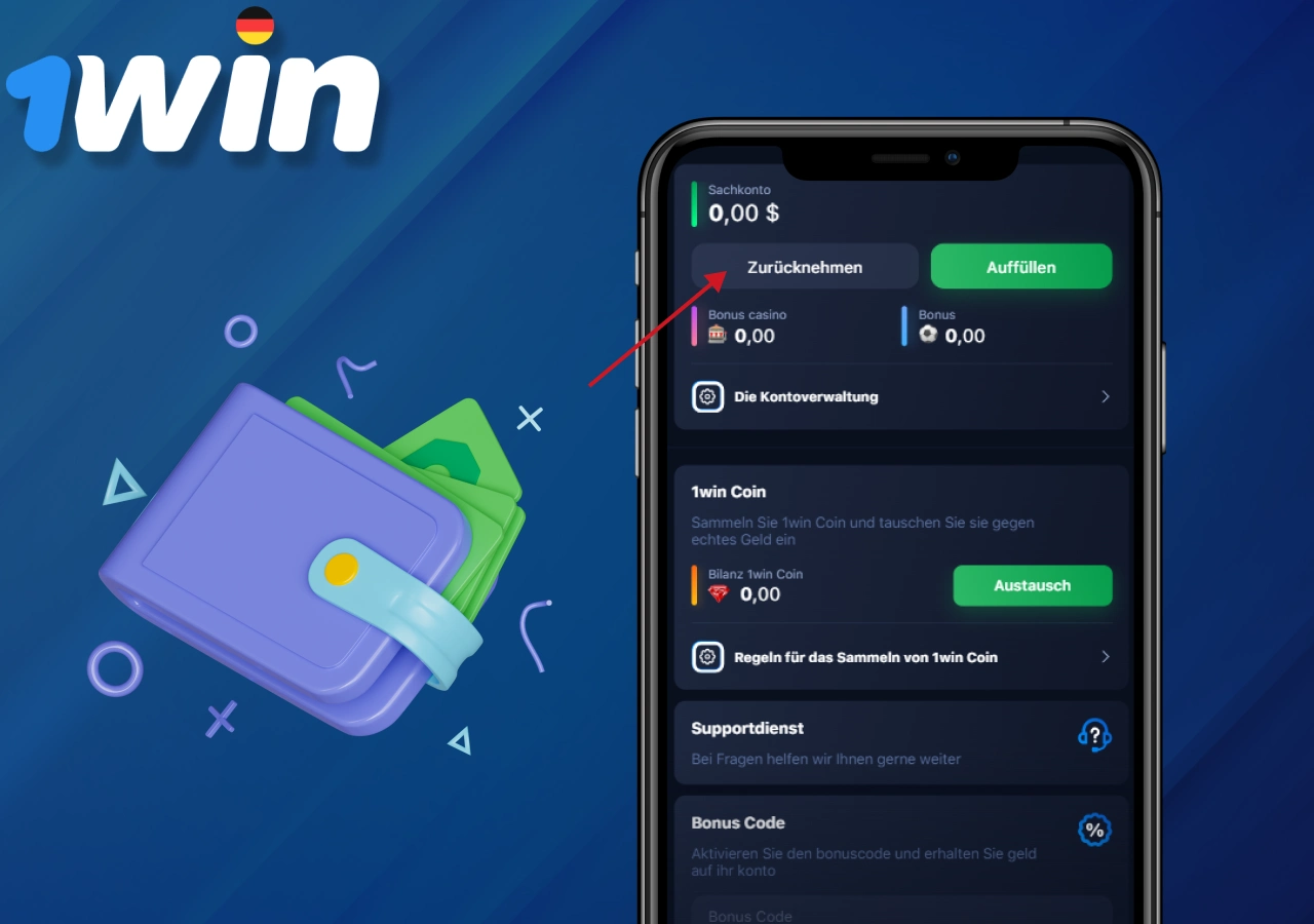 Einfache und bequeme Auszahlung von Gewinnen in der 1Win Germany App