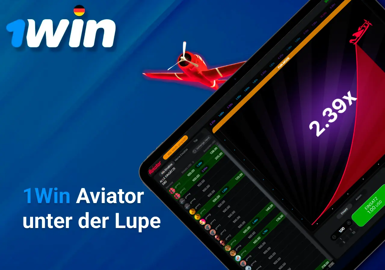 Aviator unter der Lupe mit Spiel-Bildschirm auf einem Tablet und einer Spielanalyse